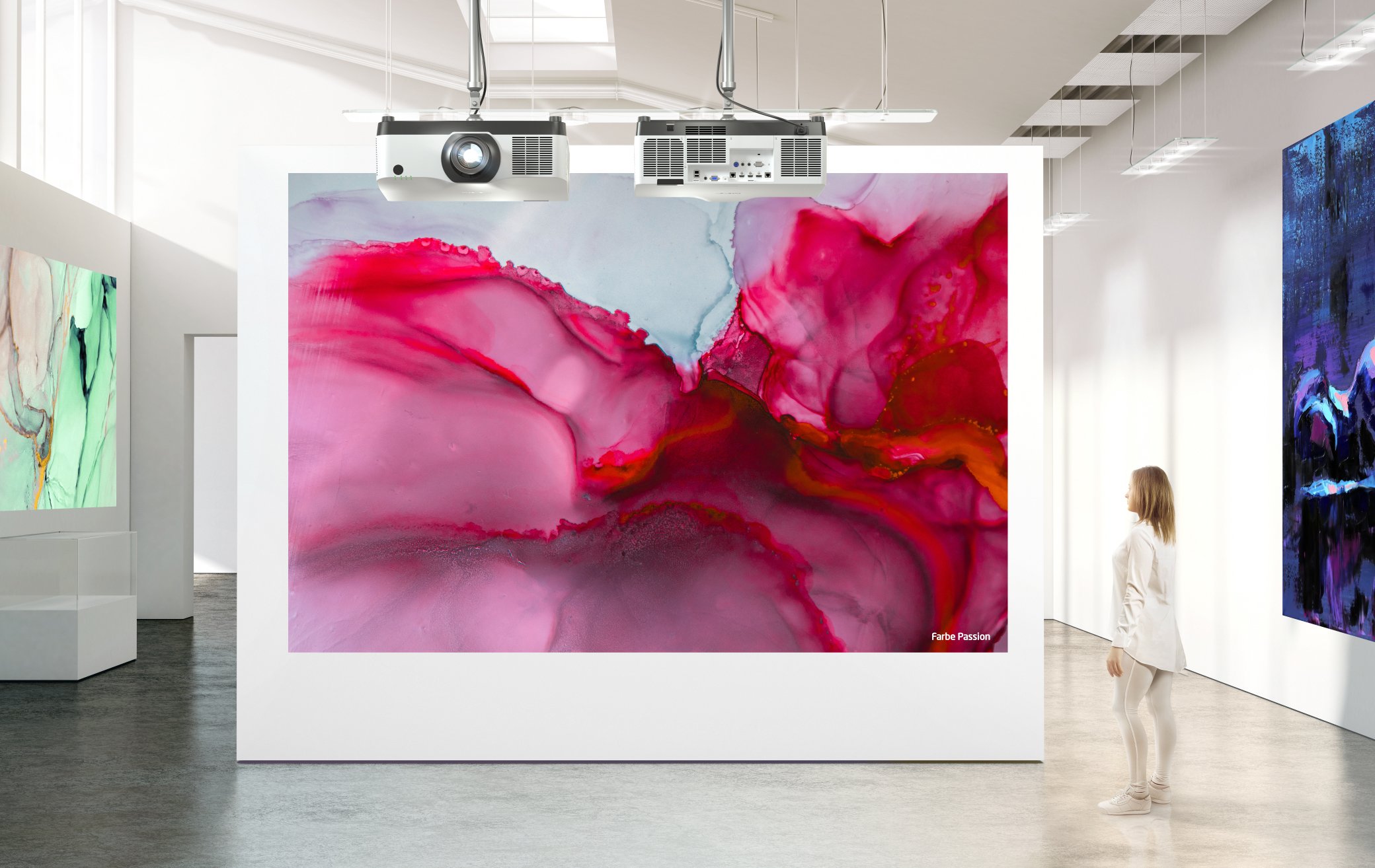 Projektor NEC PA Series Laser Porjectors w muzeum