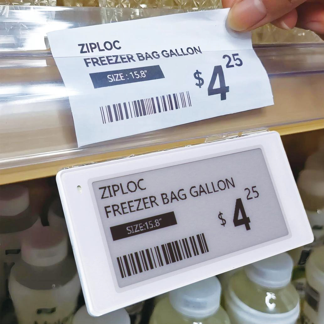 Porównanie elektronicznej cenówki do tradycyjnej etykiety